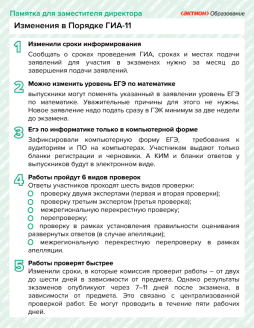 Изменения в порядке ГИА 11